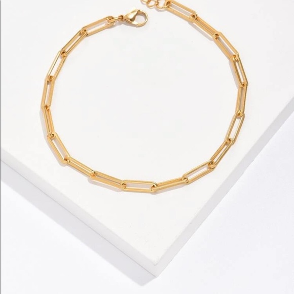 18K Gold Plated Minimalistic anklet - Picture 2 of 2